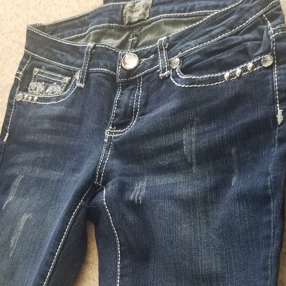 Twelve K Size 3 Dark Jeans with Decals - Picture 2 of 4